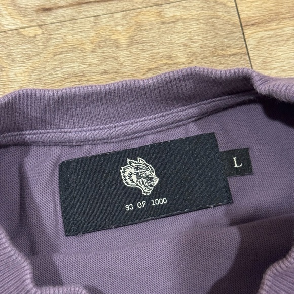 Darc Sport Wolves Plain Purple Short Sleeve T-Shirt Size Large - Picture 2 of 3